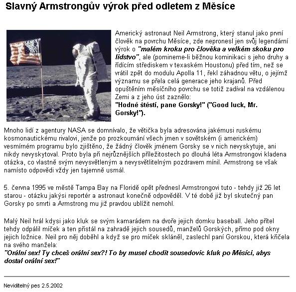 Neil Armstrong a SEX?